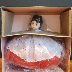 Madame Alexander Porcelain Doll Jo With Original Box And Tag - Excellent